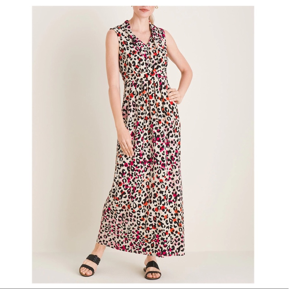 ANIMAL-PRINT KNIT MAXI DRESS